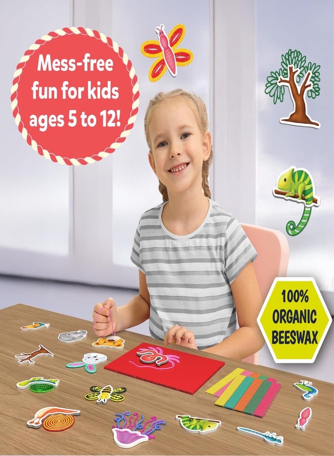 Skillmatics Waxy Window Art - 100 Bendable Waxy Sticks for Mess-Free DIY Fun, Reusable 100% Organic Beeswax Craft Kit, Travel Friendly, Creative Gifts for Girls & Boys Ages 5, 6, 7, 8, 9, 10, 11, 12 - Image 4